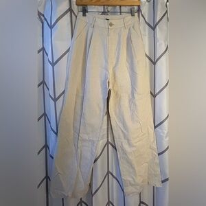 Cider Cream Wide-Leg Trousers